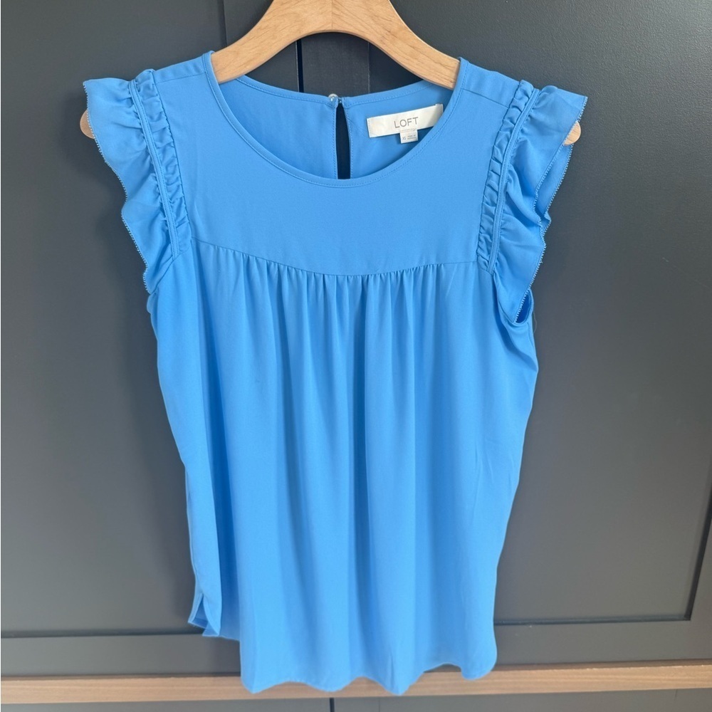 LOFT Vibrant Blue Blouse XS